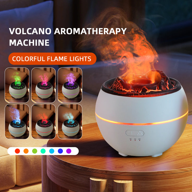 Volcanic Flame Aroma Diffuser (Black Crack Style)