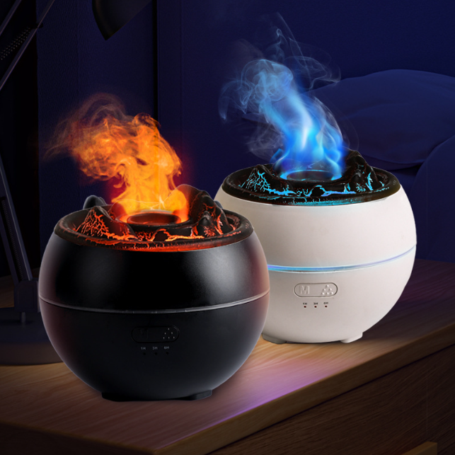 Volcanic Flame Aroma Diffuser (Black Crack Style)