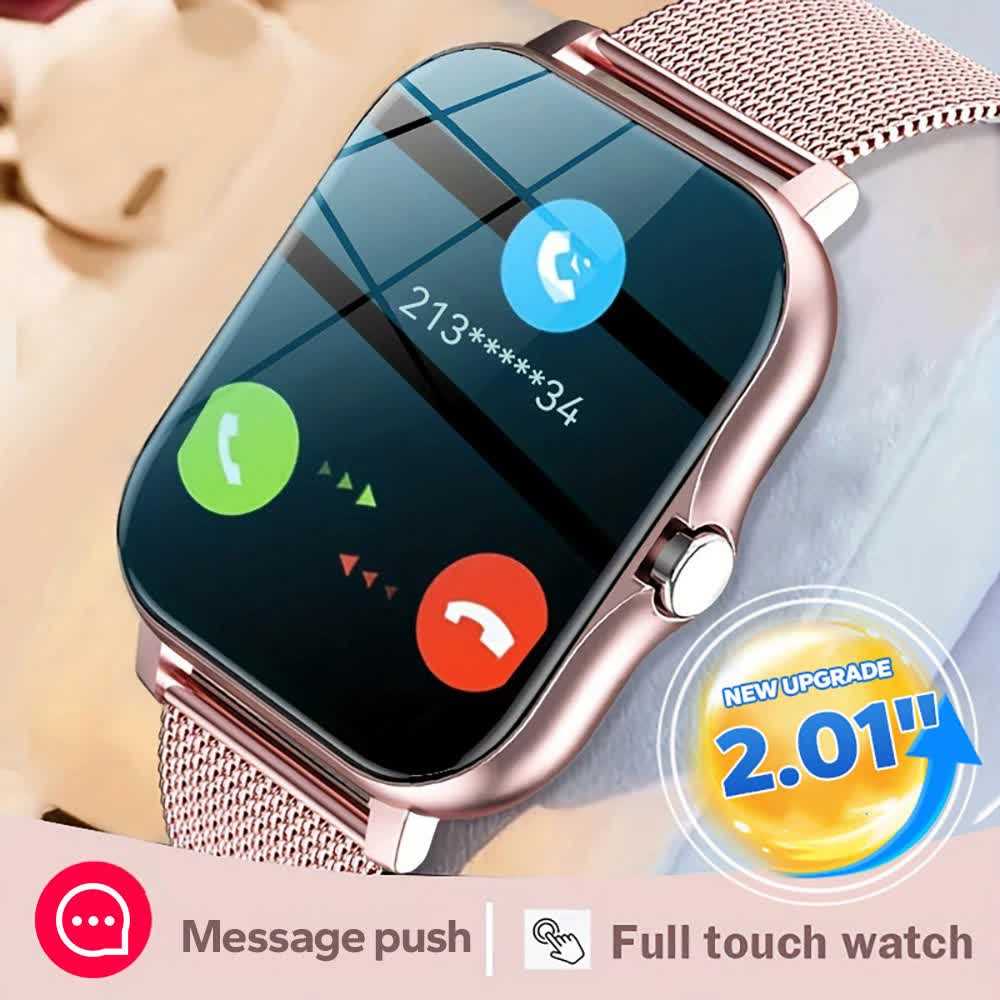 Single Silicone Strap Silver Smart Fitness Watch with Large Display