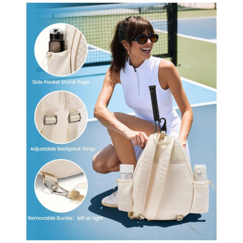 Beige Lightweight Waterproof Tennis Racket Backpack