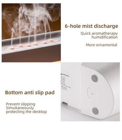 White 300ml Ultrasonic Aroma Diffuser with Cracked Light Design