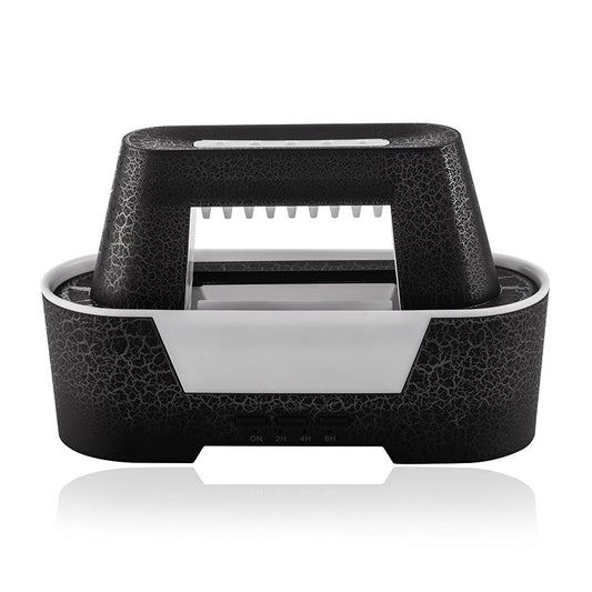 Black 300ml Ultrasonic Aroma Diffuser with Cracked Light Design