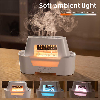 Black 300ml Ultrasonic Aroma Diffuser with Cracked Light Design