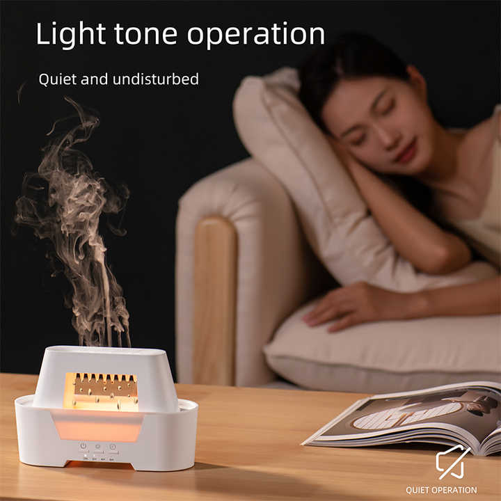 Black 300ml Ultrasonic Aroma Diffuser with Cracked Light Design