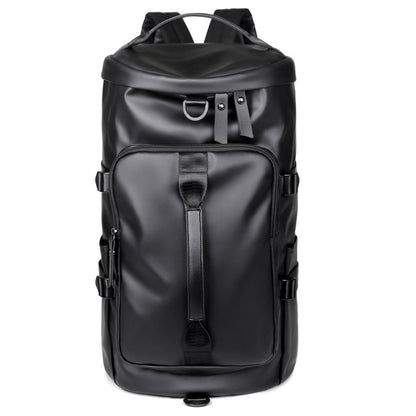 Black Large Capacity Men's Travel Backpack with Shoe Compartment
