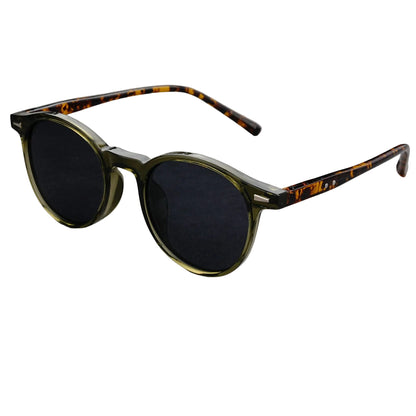 Green Frame With Gray Flakes 2 Pairs Round Frame Polarized Sunglasses - UV Protection