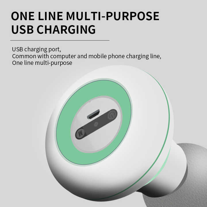 2 Pcs Grey And Green Mini Massage Gun for Home Use