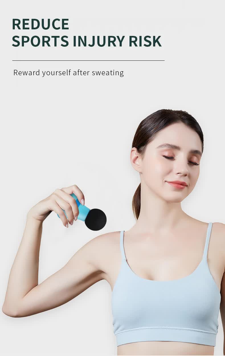 2 Pcs Grey And Green Mini Massage Gun for Home Use