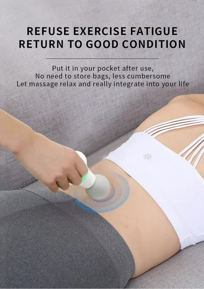 2 Pcs Grey And Green Mini Massage Gun for Home Use
