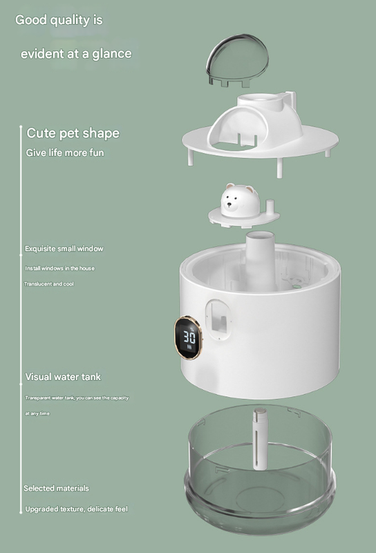 White Astronaut Humidifier with LED Night Light
