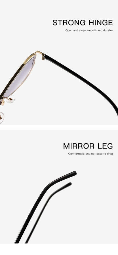 2-PCS Gold frame double pink Oversized Aviator Sunglasses - Unique Cutout Design