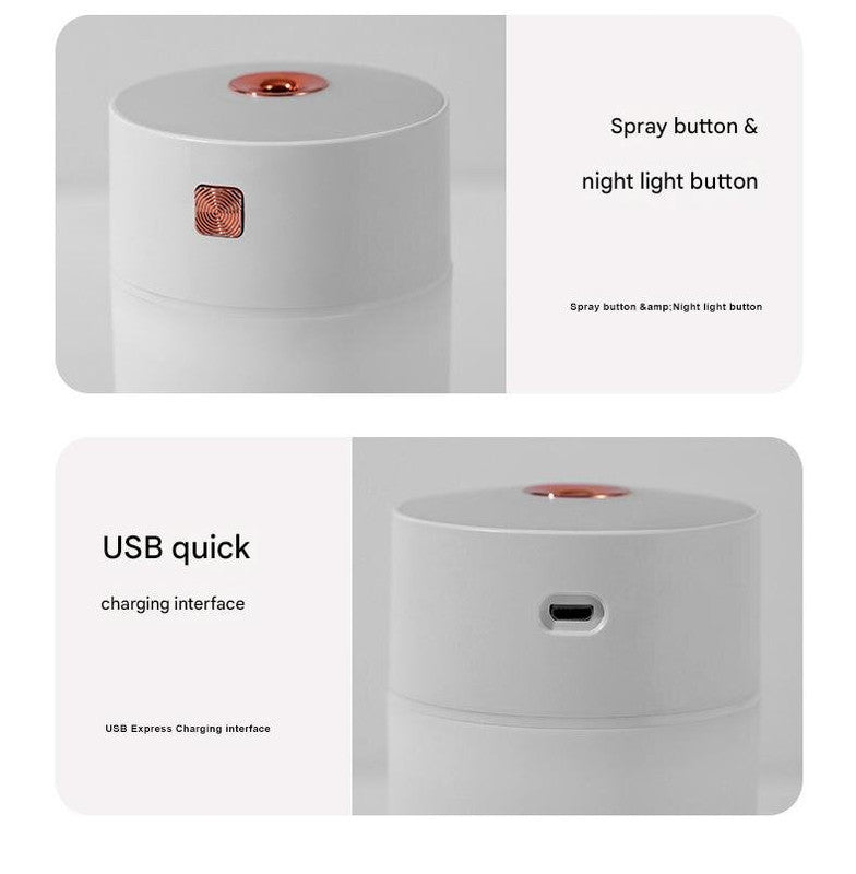 Pink 300ml USB Air Humidifier