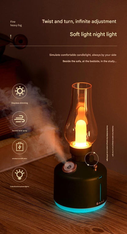 White Retro Kerosene Lamp Humidifier