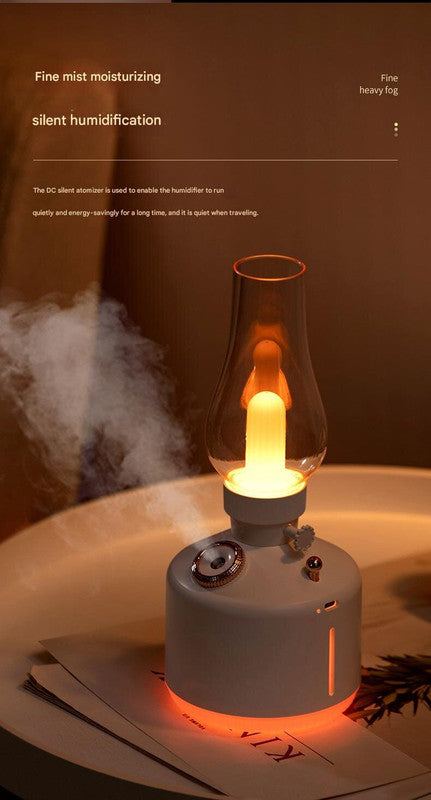 White Retro Kerosene Lamp Humidifier