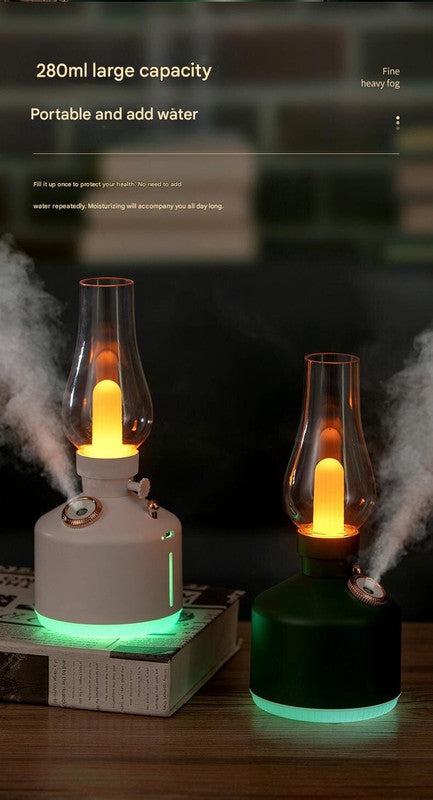 White Retro Kerosene Lamp Humidifier