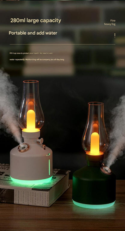 White Retro Kerosene Lamp Humidifier