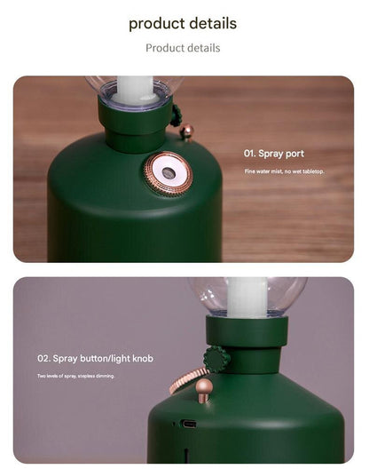 Green Retro Kerosene Lamp Humidifier