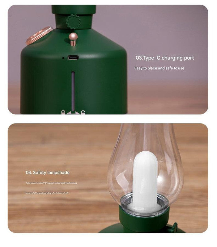 Green Retro Kerosene Lamp Humidifier