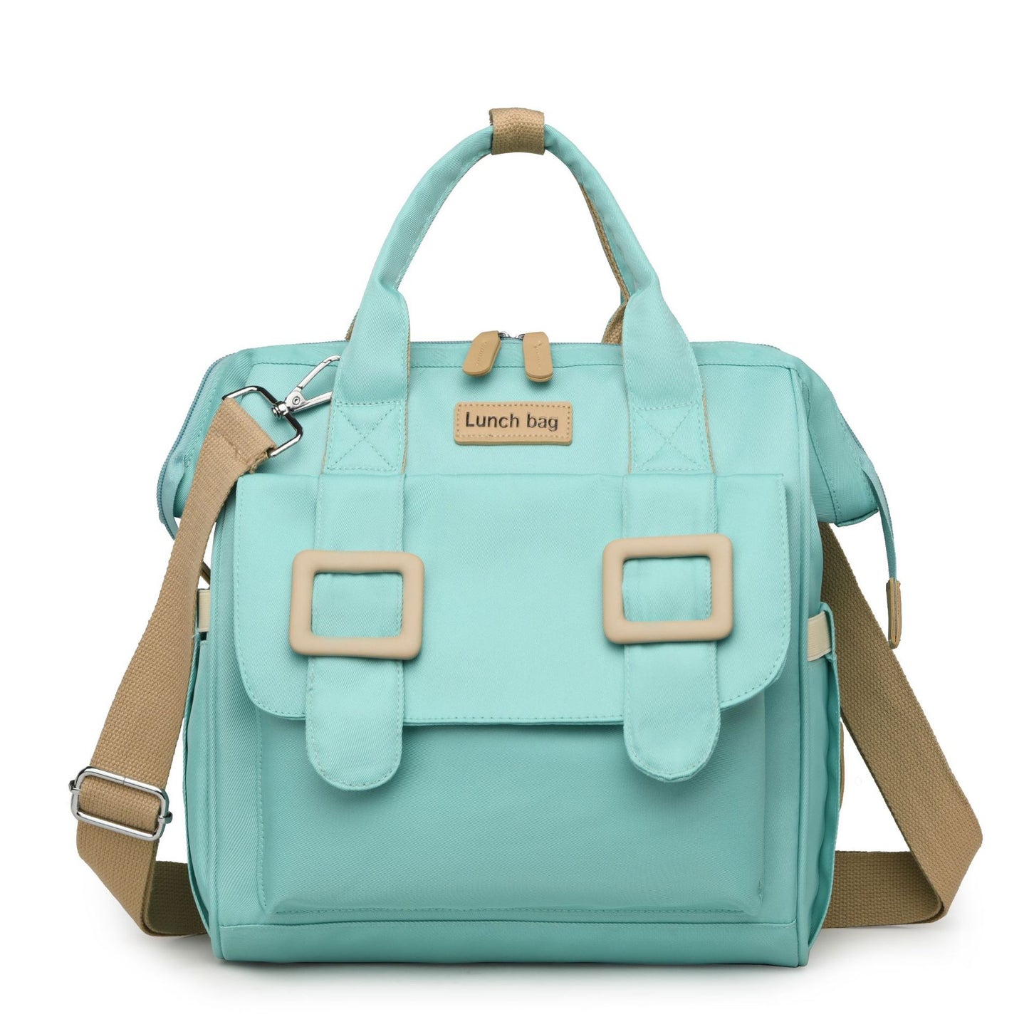 Green Multifunctional Insulated Lunch Bag for Women - Waterproof, Lightweight, and Stylish for Picnics and Outings