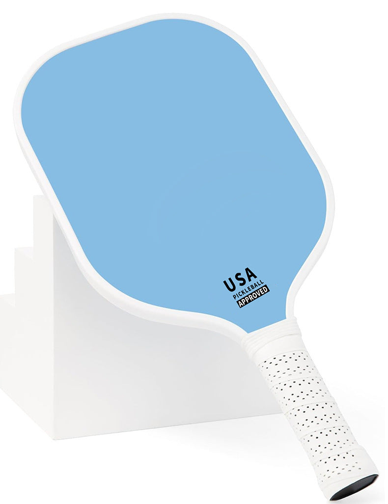 Blue Fiberglass Pickleball Paddle - Lightweight 215g with Anti-Slip TPU Grip for Outdoor Sports