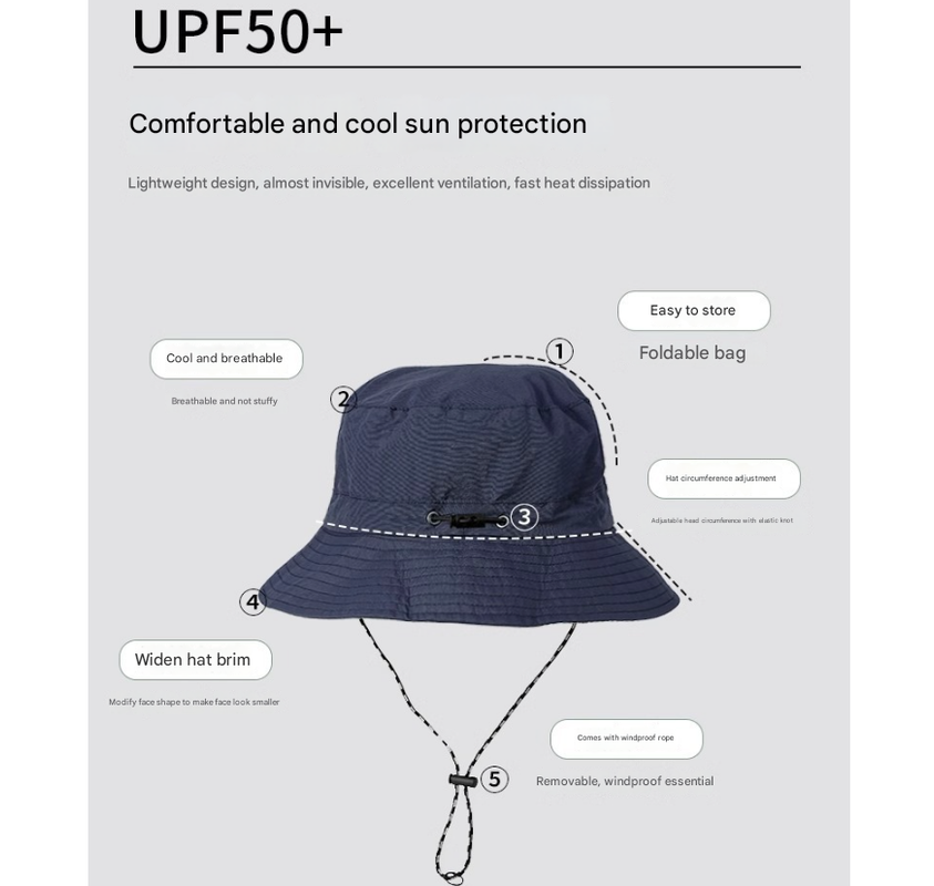 Pink 2pcs Waterproof Bucket Hat - Foldable Outdoor Sun Hat - 55-59cm - with Chinstrap