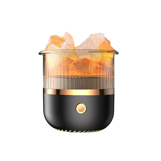 Crystal Humidifier with LED Light(black)