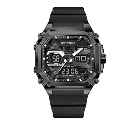 Black Men's Dual Display Watch