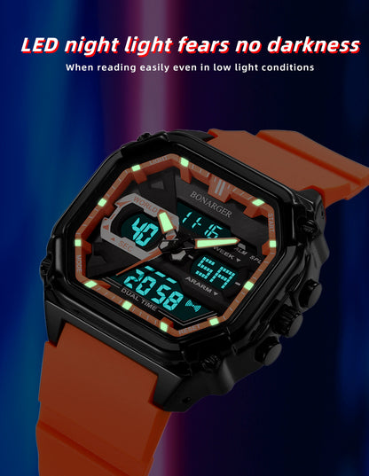 Green Men's Dual Display Watch