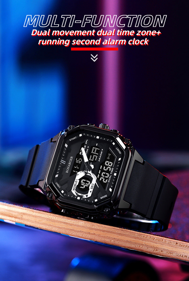 Blue Men's Dual Display Watch