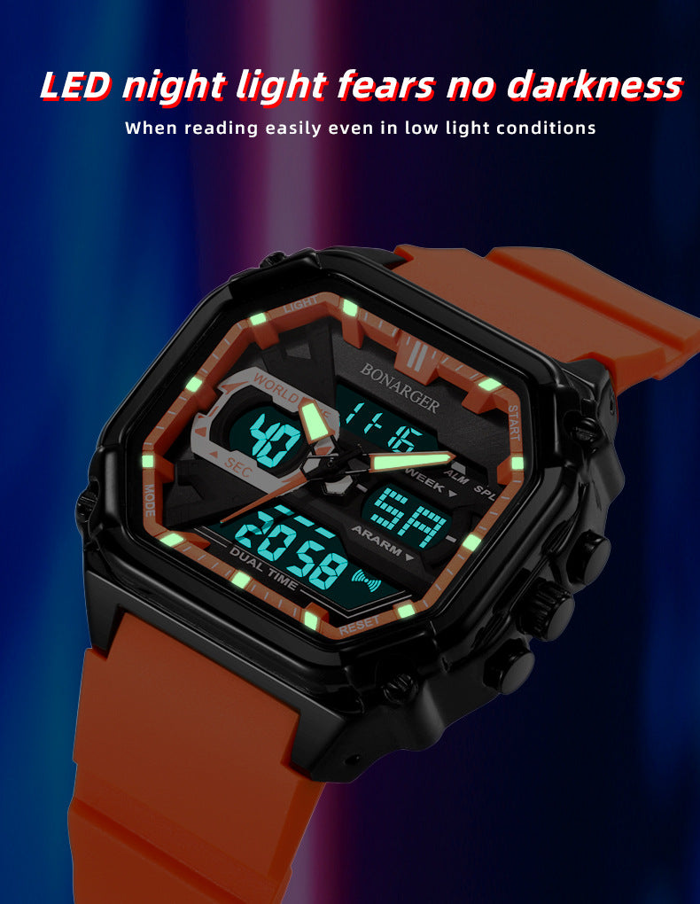 Blue Men's Dual Display Watch