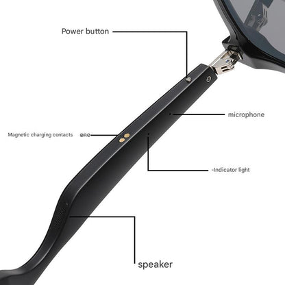 Blush lenses Fashion Bluetooth Music Sunglasses - UV Protection Eyewear with Speakers