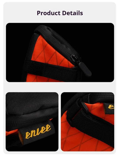 Orange And Black Water-Resistant Bicycle Saddle Bag