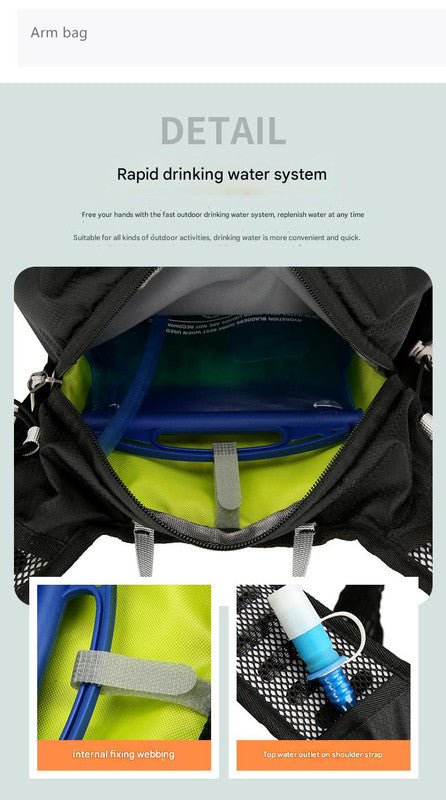 Black Lightweight 16L Outdoor Cycling & Hiking Backpack