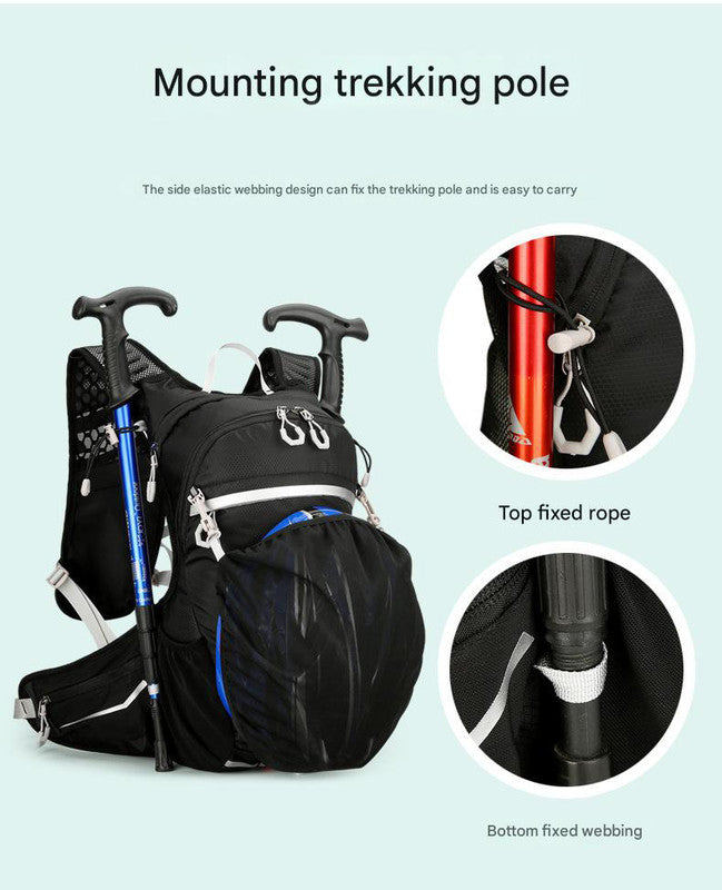 Black Lightweight 16L Outdoor Cycling & Hiking Backpack
