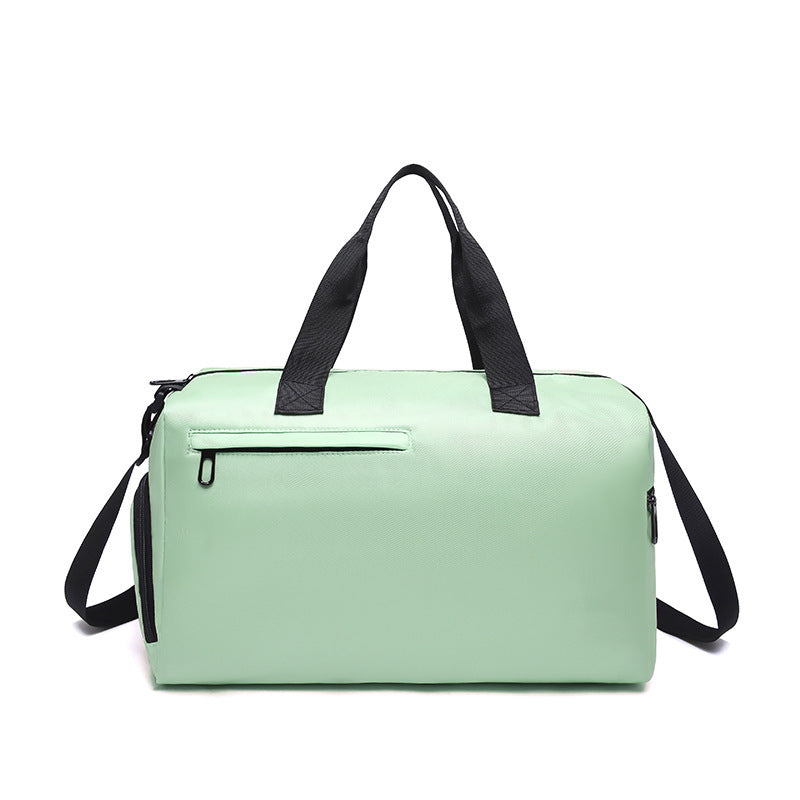 Green Men's Large Capacity Sports Duffel Bag with Wet/Dry Separation Pocket