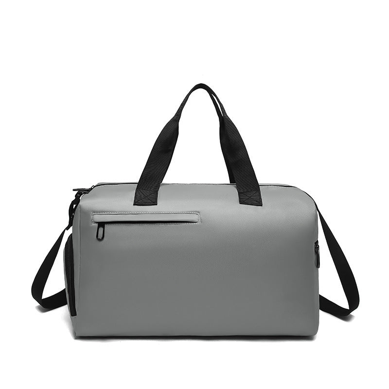Grey Men's Large Capacity Sports Duffel Bag with Wet/Dry Separation Pocket