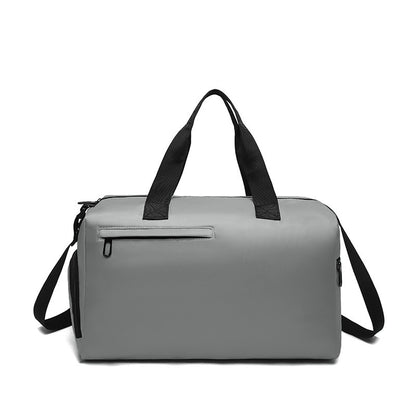 Grey Men's Large Capacity Sports Duffel Bag with Wet/Dry Separation Pocket