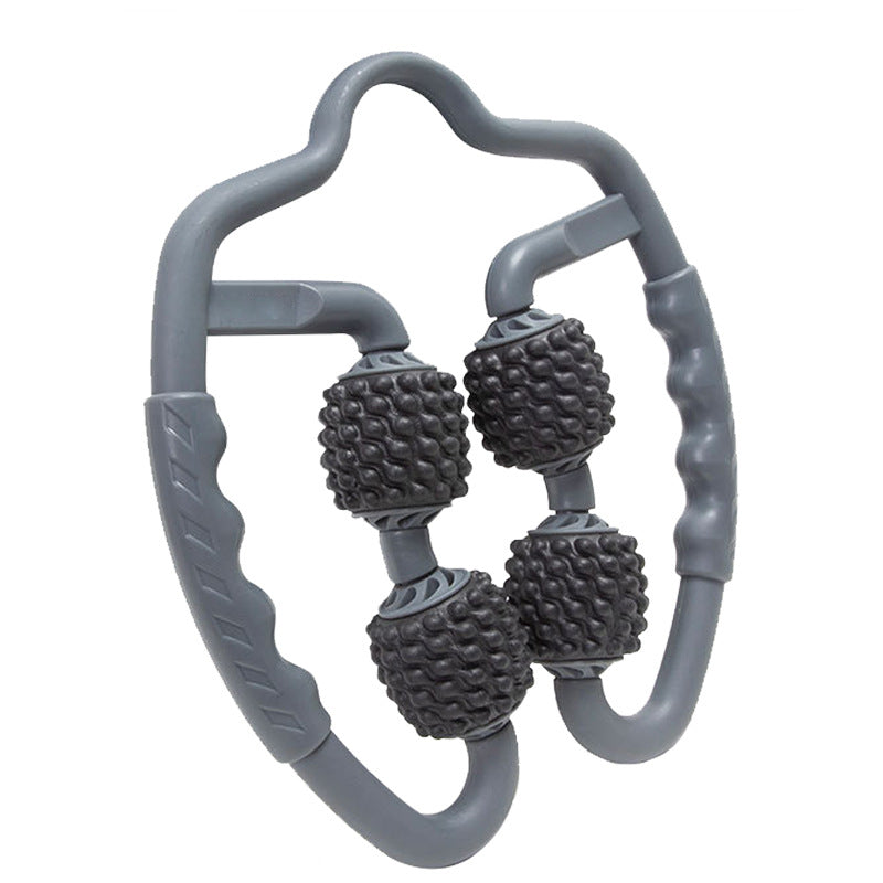 Grey Set of 2 Foam Roller Ring Leg Massagers