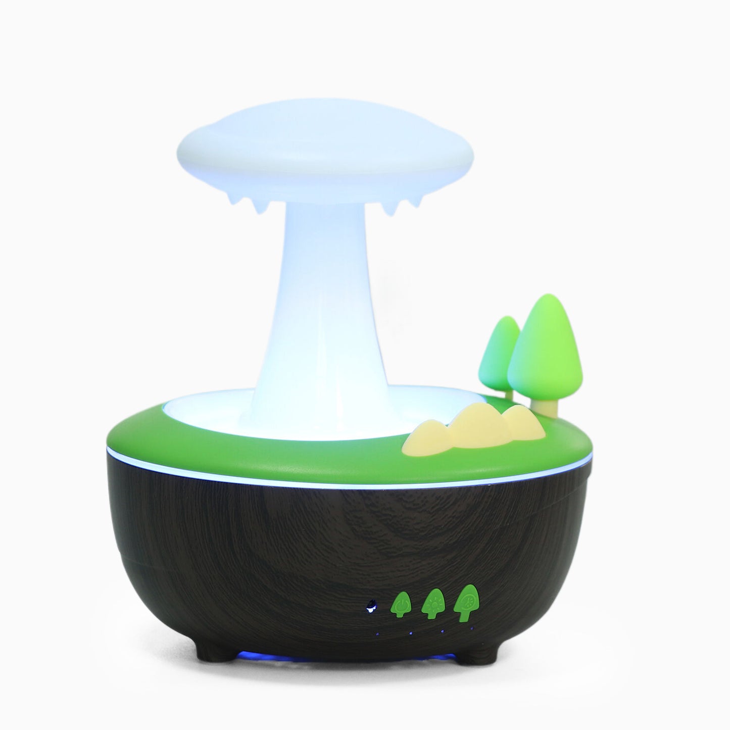 Dark Woodgrain Raindrop Mushroom Aroma Ultrasonic Humidifier