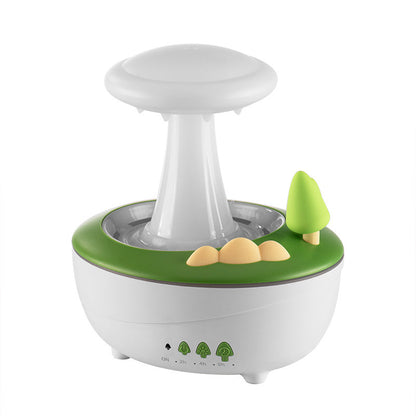 White Woodgrain Raindrop Mushroom Aroma Humidifier