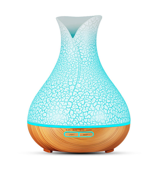 Blue Crack 500ml Wood-Grain Essential Oil Aroma Diffuser