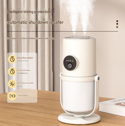 White + Base Portable Desktop Dual-Spray Humidifier with Air Purification