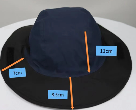 Orange Autumn-Winter Waterproof Sun Hat with Fleece Lining and Wide Brim