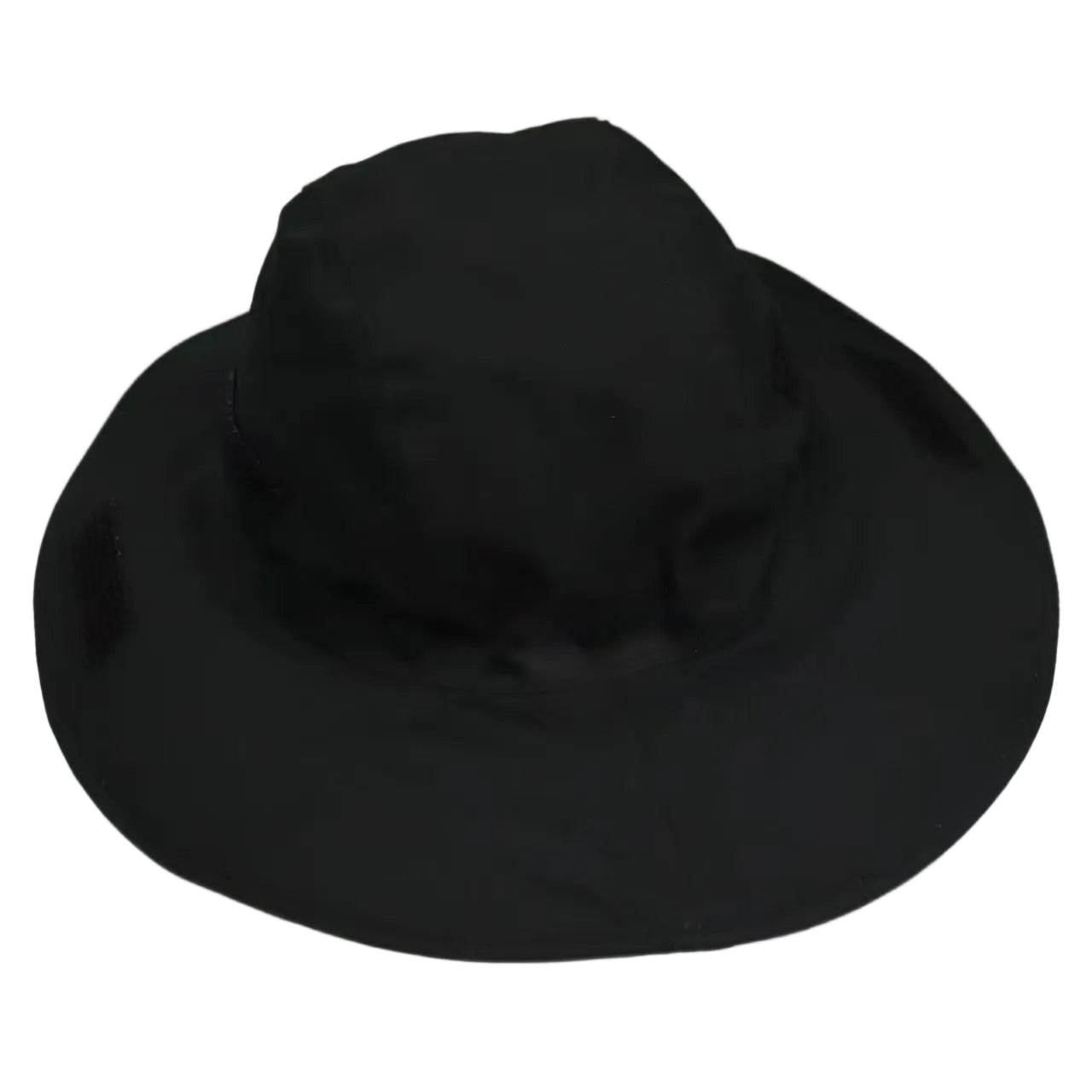 Black Autumn-Winter Waterproof Sun Hat with Fleece Lining and Wide Brim