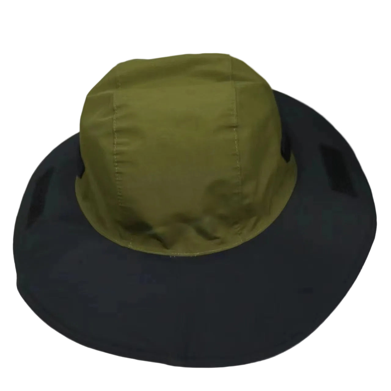Dark Green Autumn-Winter Waterproof Sun Hat with Fleece Lining and Wide Brim