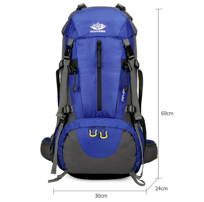 Red Nylon Hiking Backpack