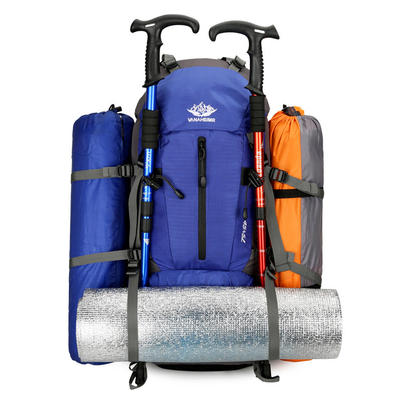 Green Nylon Hiking Backpack