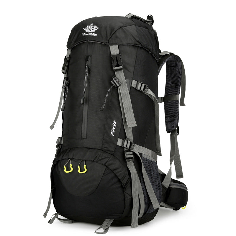 Black Nylon Hiking Backpack