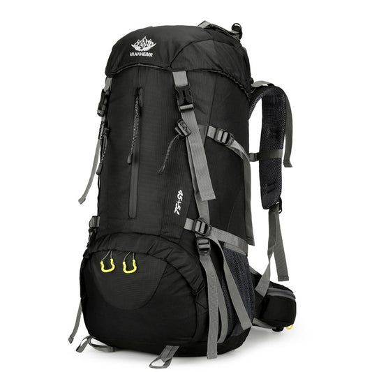 Black Nylon Hiking Backpack