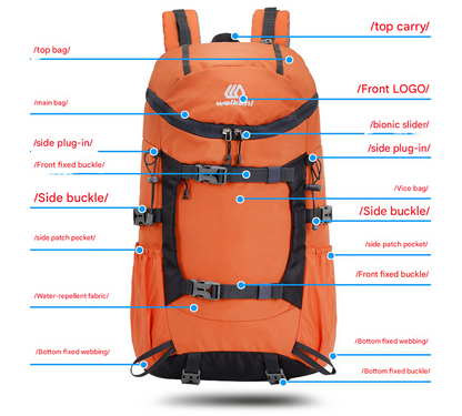 Black 20L Women's Orange Mountaineering Backpack